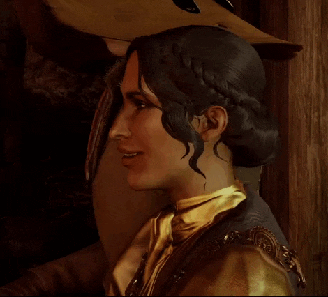 a close up of a woman 's face in a video game
