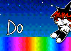 a cartoon drawing of a cat with the word do in the corner