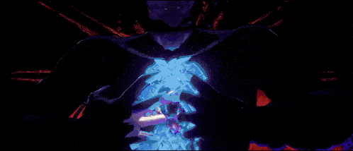 a person is holding a glowing object in their hands in a pixel art style .