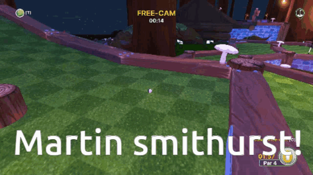 a screen shot of a video game with the name martin smithhurst at the bottom