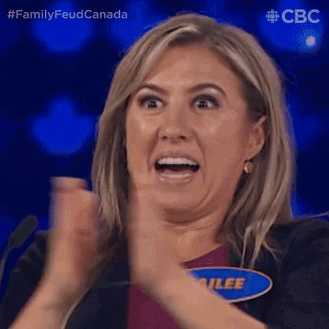 Clapping Kailee GIF - Clapping Kailee Family Feud Canada GIFs