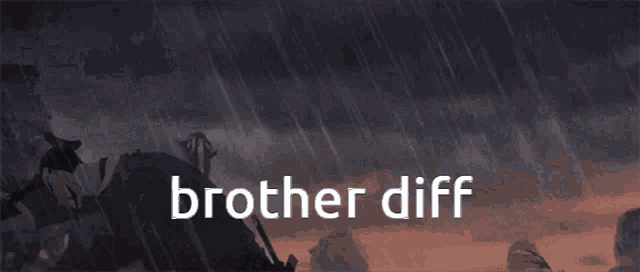 a drawing of a man with lightning and the words brother diff