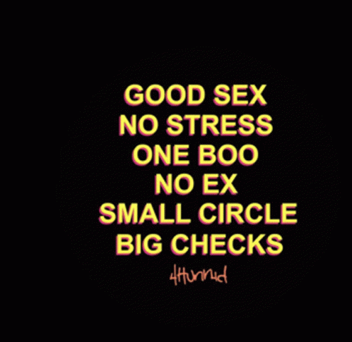Good Sex No Stess1boo No Ex Small Circle Big Checks GIF