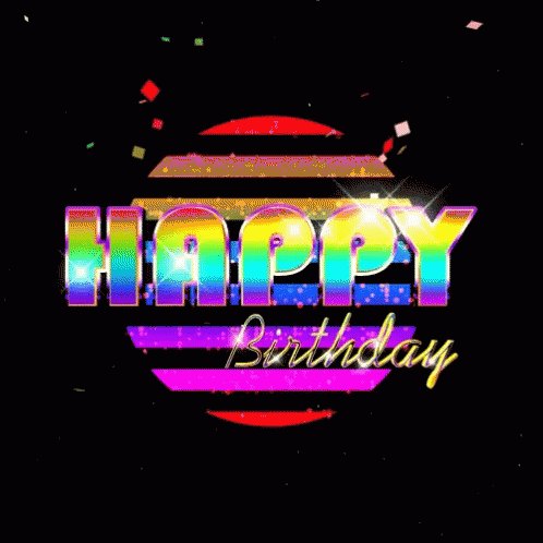 Retro Happy Birthday GIF - Retro Happy Birthday Confetti GIFs