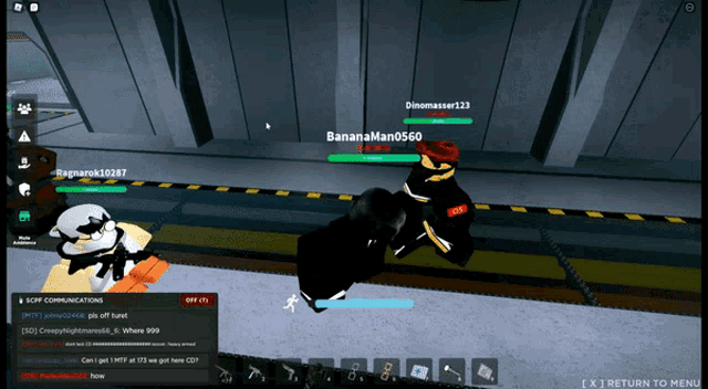 a screenshot of a video game with a player named bananaman0566
