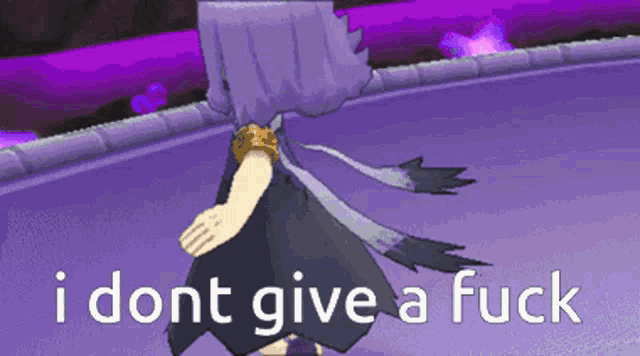 a pixelated image of a person with the words i dont give a fuck below them