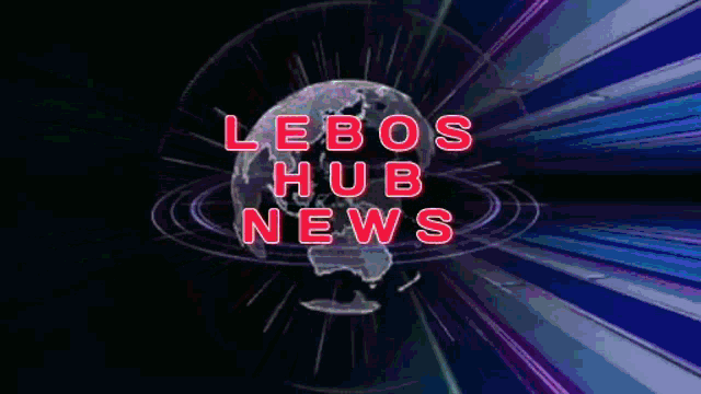 a lebos hub news logo with a globe in the background
