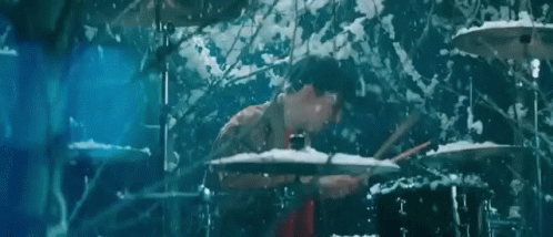 Drumming Snow GIF - Drumming Snow Rock Out GIFs