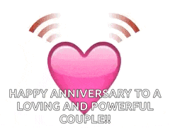 happy anniversary to a loving and powerful couple !