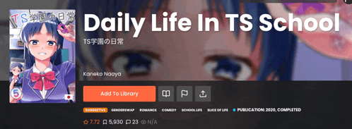 a screenshot of a website that says daily life in ts school on it