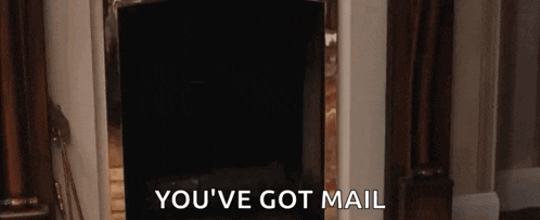 a black box with the words `` you 've got mail '' written on it