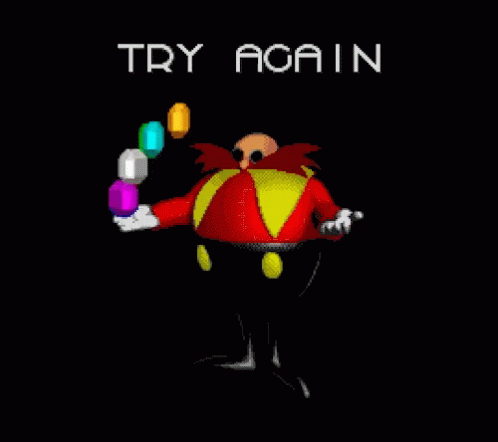 Eggman Try Again GIF - Eggman Try Again Bad End GIFs
