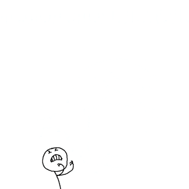 a black and white drawing of a screaming face with a speech bubble that says ff