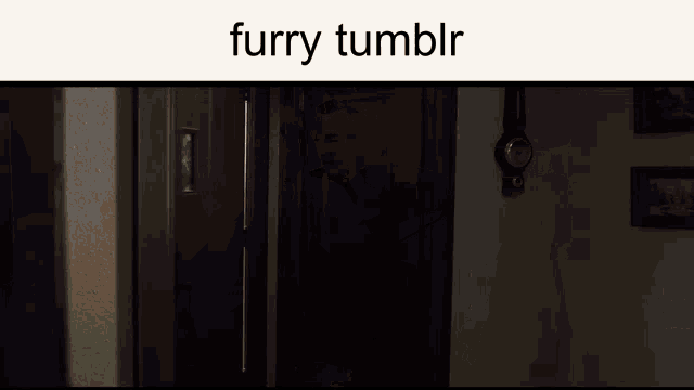 a picture of a door and the words furry tumblr