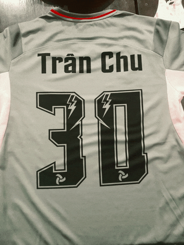 a jersey with the number 30 and the name tran chu