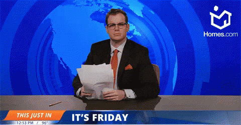 Throwing Papers It'S Friday GIF - Homes Dot Com Reporter Throw GIFs
