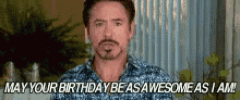 a man with a beard and mustache is saying may your birthday be as awesome as i am .