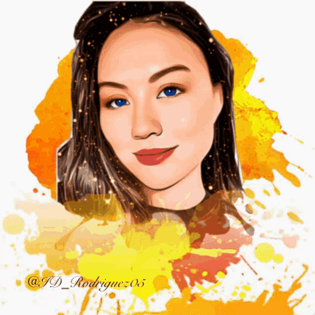 a drawing of a woman with the name jd_rodriguez on the bottom