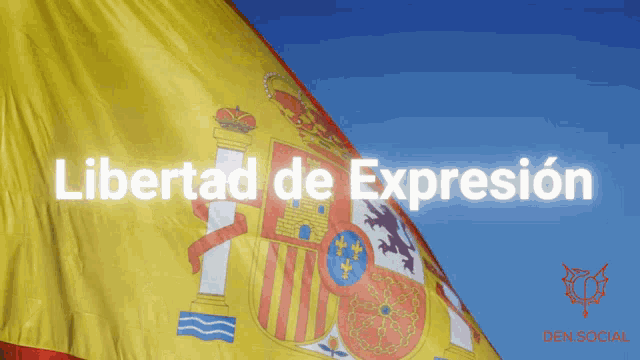 a spanish flag with the words libertad de expresion