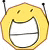 a cartoon smiley face with a big smile on it 's face .