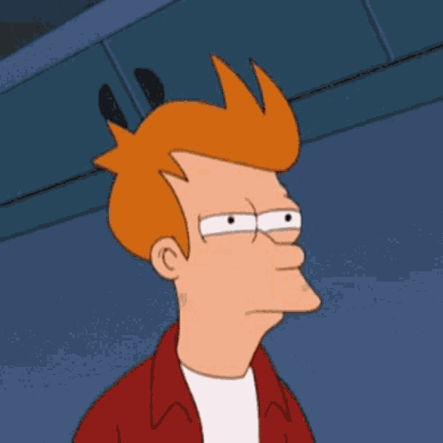 Suspicious Fry Futurama GIF - Suspicious Fry Futurama Zoom GIFs