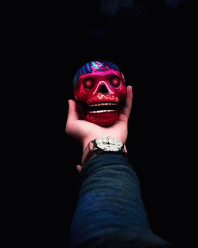 Vermilion Skull GIF