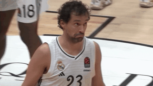 a basketball player wearing a white jersey with the number 23 on it