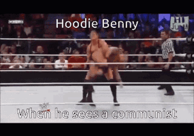Hoodie Benny Wrestling GIF - Hoodie Benny Wrestling Communist GIFs