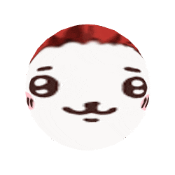 a cartoon drawing of a person 's face with red hair .