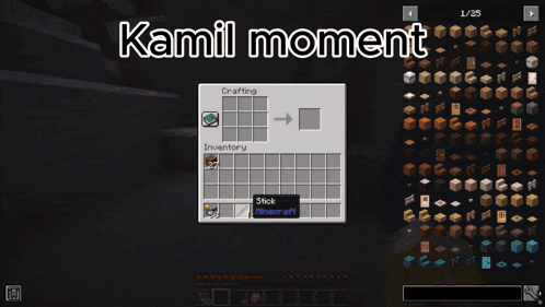 a screenshot of a video game with the words kamil moment on it