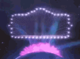 a sign that says friday night is surrounded by purple lights