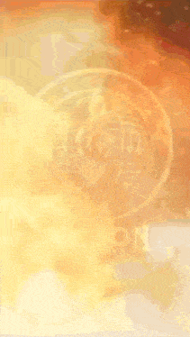 a close up of a glass with a circle in it