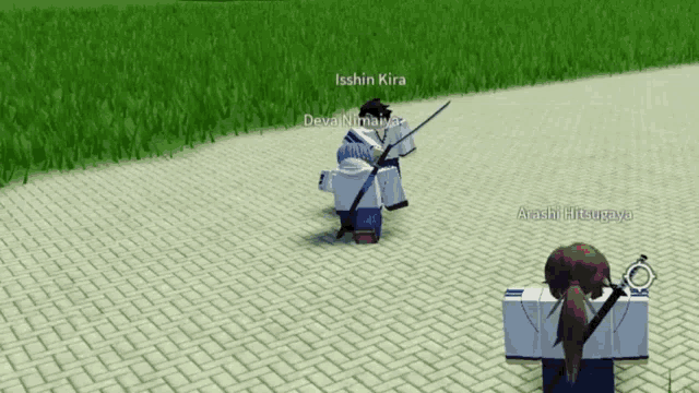a screenshot of a video game with the name isshin kira on it
