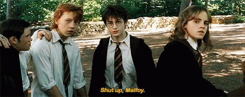 Shut Up Malfoy Harry Potter GIF - Shut Up Malfoy Harry Potter Shut Up GIFs