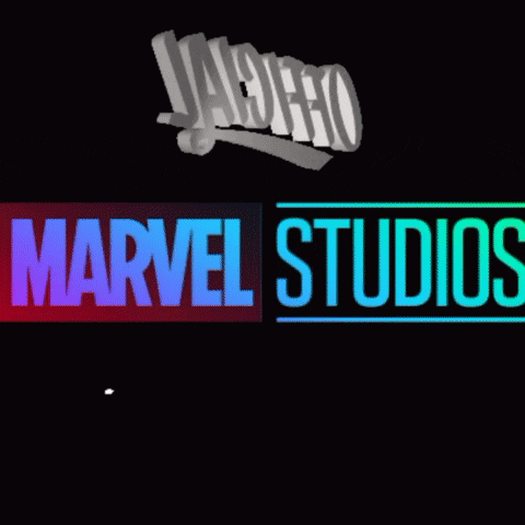 a logo for marvel studios with a welcome sign below it