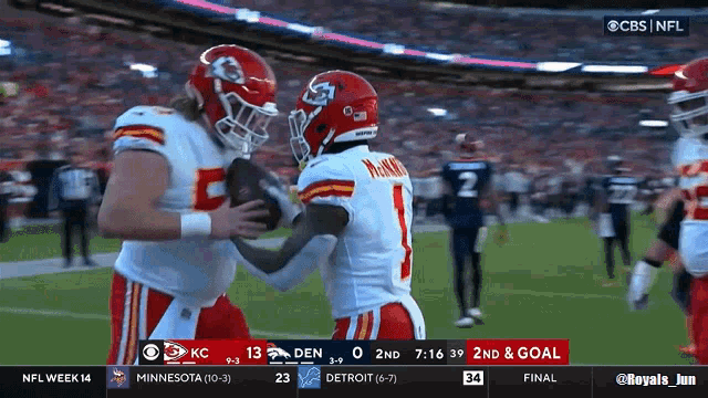 a cbs nfl broadcast of a football game