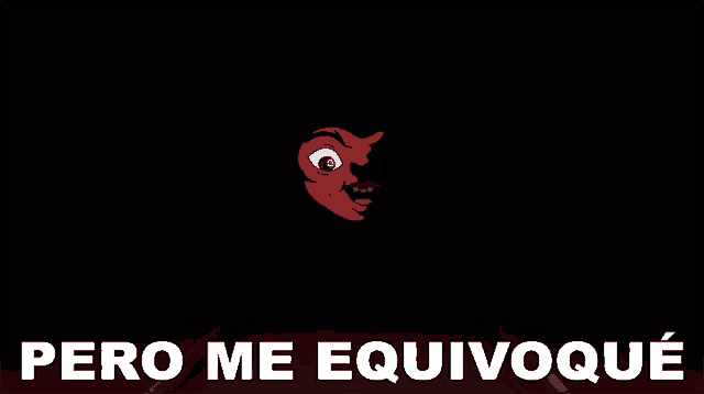 a cartoon of a devil with braces and the words pero me equivoque behind it
