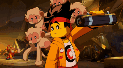 a cartoon character with the letter c on his shirt is holding a camera