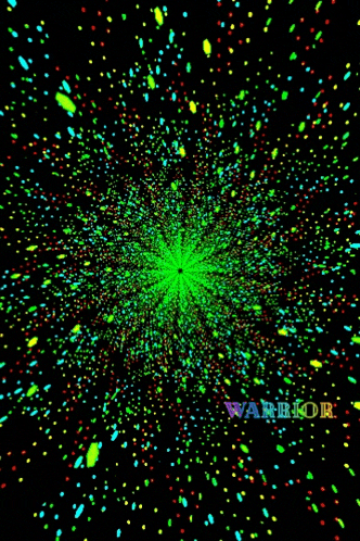 a colorful background with the word warrior on the bottom right