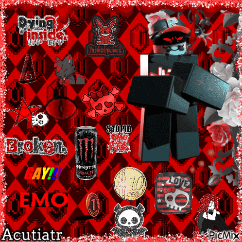 a red and black background with a monster energy drink in the middle of it