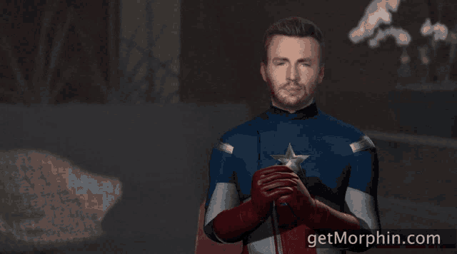 an image of a man in a superhero costume with the website getmorphin.com in the bottom right corner