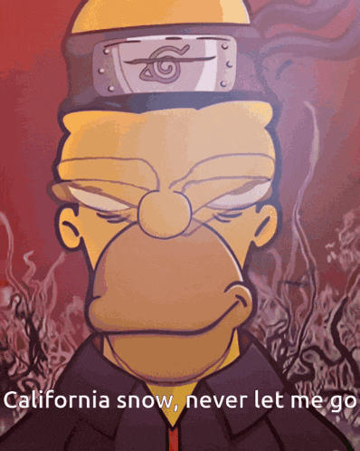 a cartoon of homer simpson wearing a naruto headband