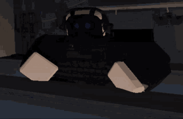 a cartoon character with a gas mask says " no? ok "