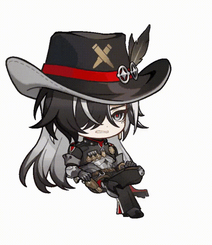 a cartoon character wearing a cowboy hat with a x on it