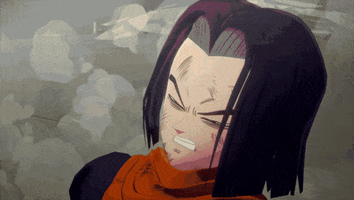a cartoon character with a scarf around his neck is looking down