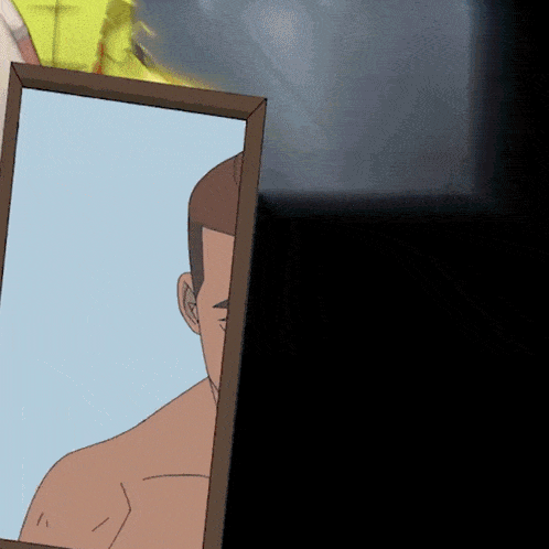 a framed picture of a man without a shirt on