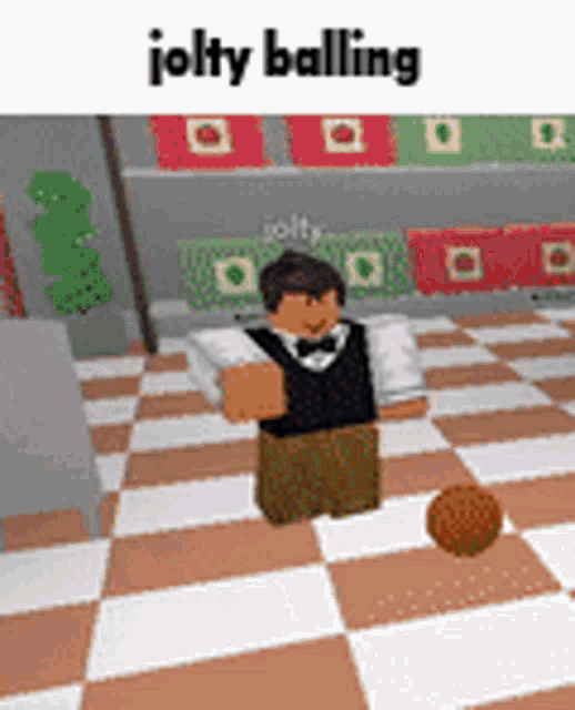 a man in a tuxedo is holding a ball in a video game .