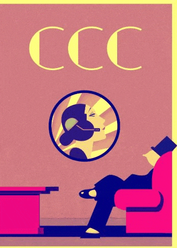a man is sitting in a pink chair reading a book while a woman is smoking a cigarette in a mirror .