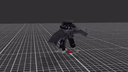 a computer generated image of a person doing a handstand on a grid