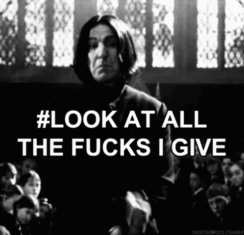 Snape Don'T Care GIF - Harry Potter Snape Alan Rickman GIFs